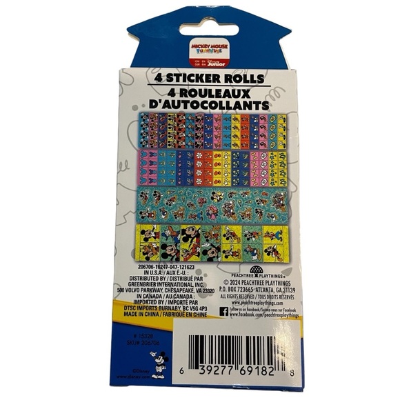Disney Junior Mickey Mouse Clubhouse Mickey Over 150 Stickers 4 Rolls Kids Fun - Picture 3 of 5